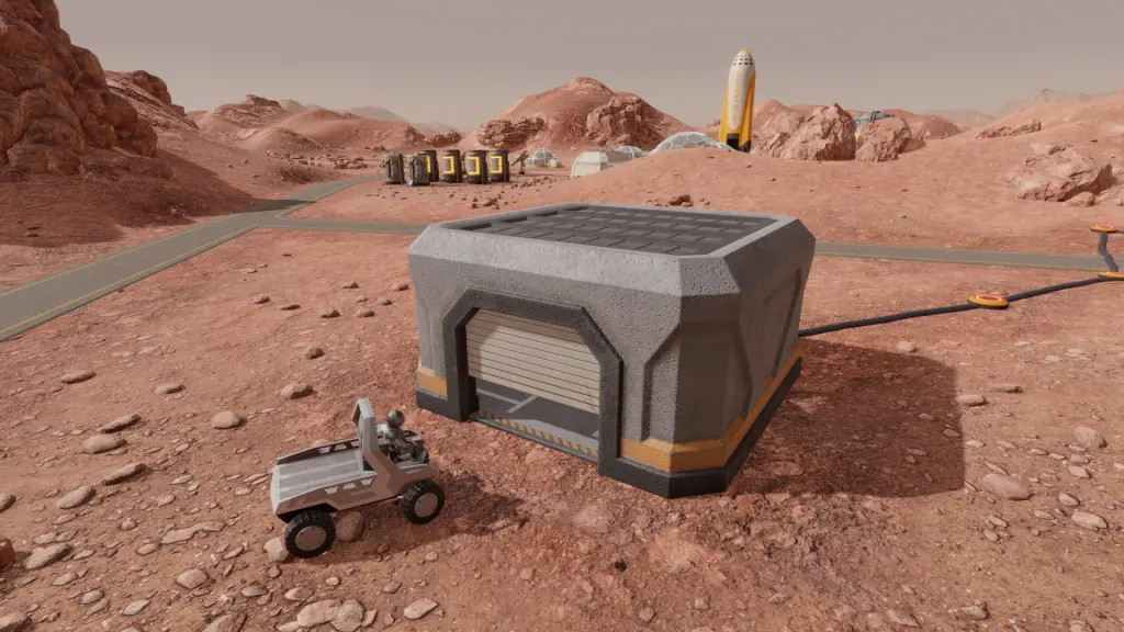Planetbase 2 araçları için dış mekân hangar yapısı