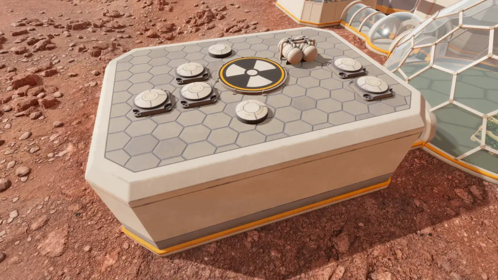 Planetbase 2 nükleer tesisin iç mekân görünümü