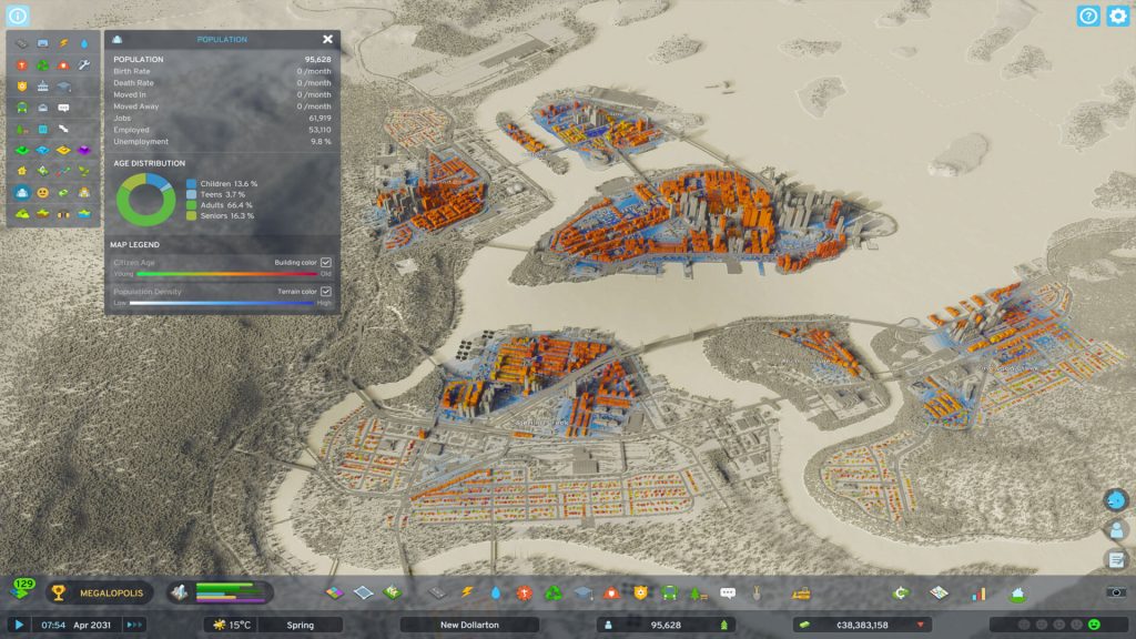Cities: Skylines II oyunundan ekran görüntüsü