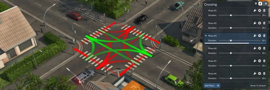 Transport Fever 3 kavşak düzenleyici arayüzü, gelen şeritlerin çıkan şeritlere tek tek bağlanması