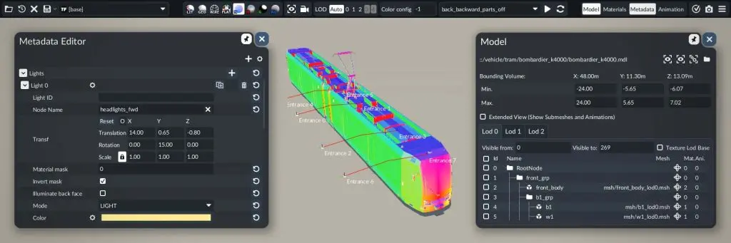 Transport Fever 3 Model Düzenleyici, Blender içe aktarımı için yenilenen görüntüleme arayüzü